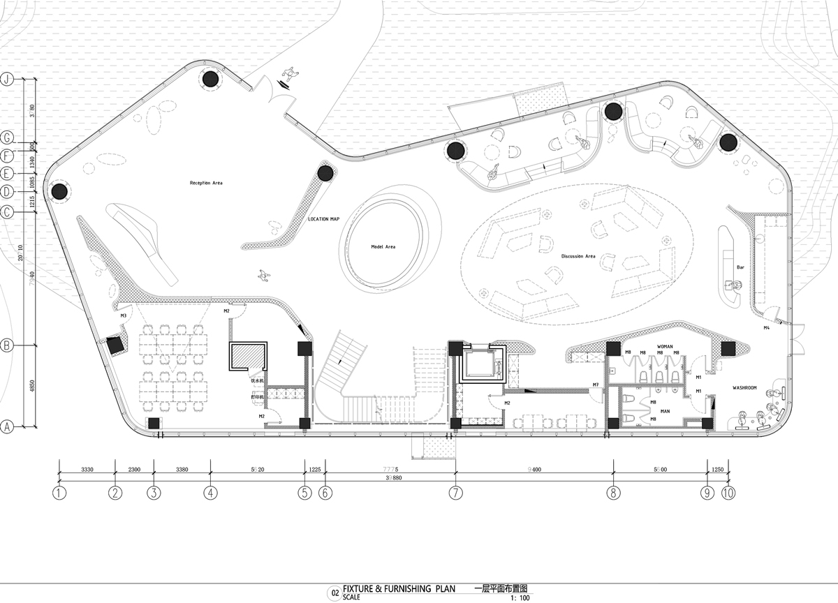 淮北·金街坊售樓部現(xiàn)代簡約裝飾裝修設(shè)計(jì)工程(圖1)
