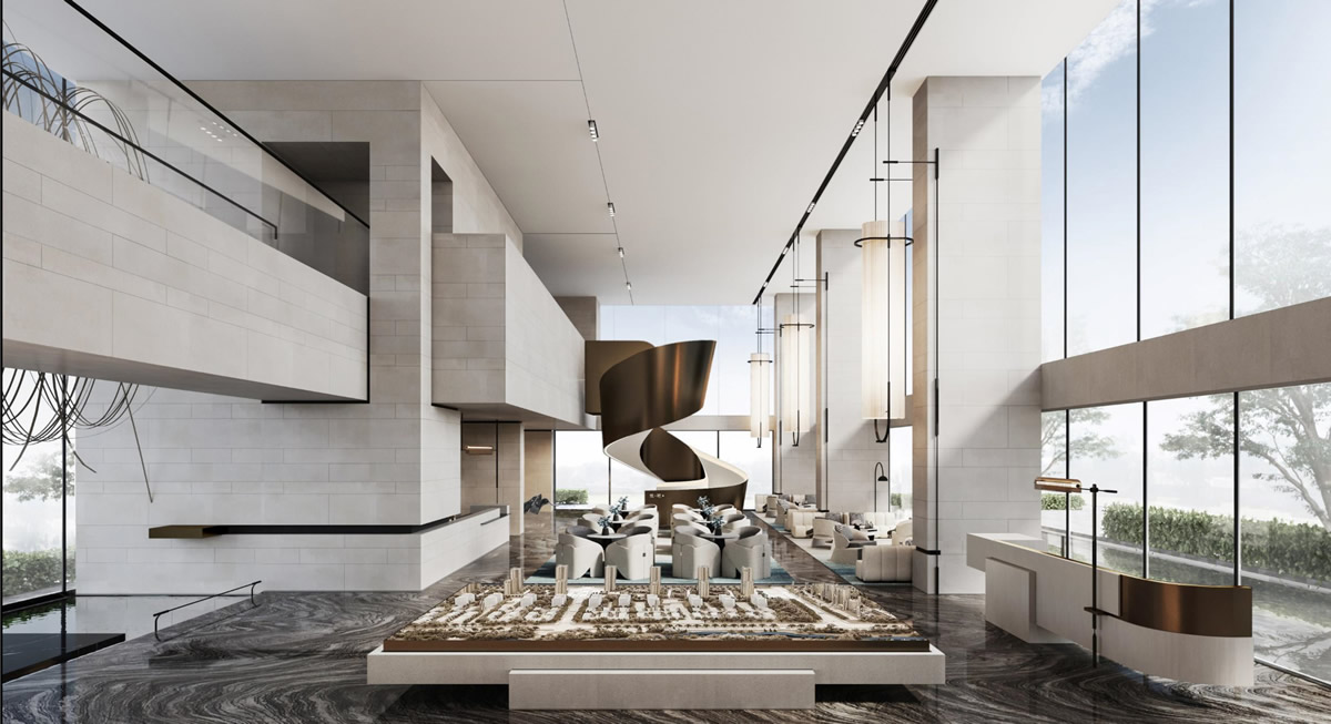 寧國·中梁翡翠天樾售樓部現(xiàn)代風(fēng)格裝飾裝修工程(圖3) 寧國·中梁翡翠天樾售樓部現(xiàn)代風(fēng)格裝飾裝修工程(圖3)