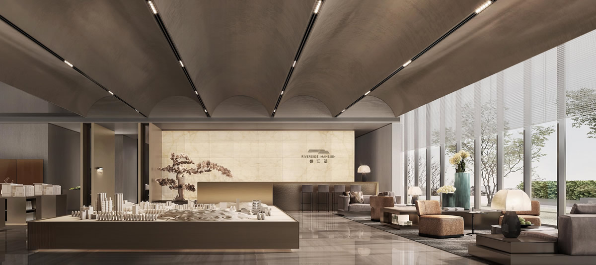 蕪湖·樾江望現(xiàn)代簡約風(fēng)格售樓部裝飾裝修工程(圖4) 蕪湖·樾江望現(xiàn)代簡約風(fēng)格售樓部裝飾裝修工程(圖4)