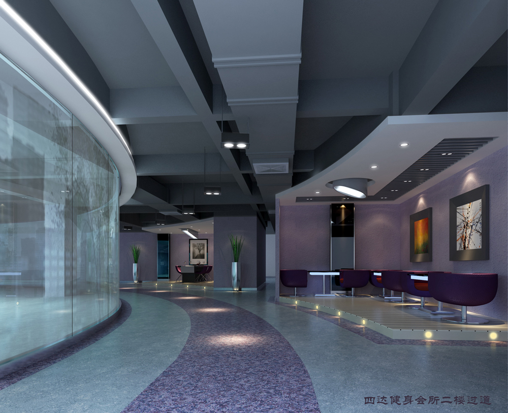 四達(dá)健身會(huì)所-健身房裝修(圖5)
